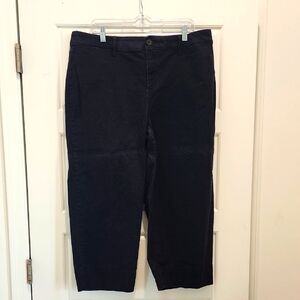 Loft Plus sized Women's Navy cropped wide leg Pants size 16